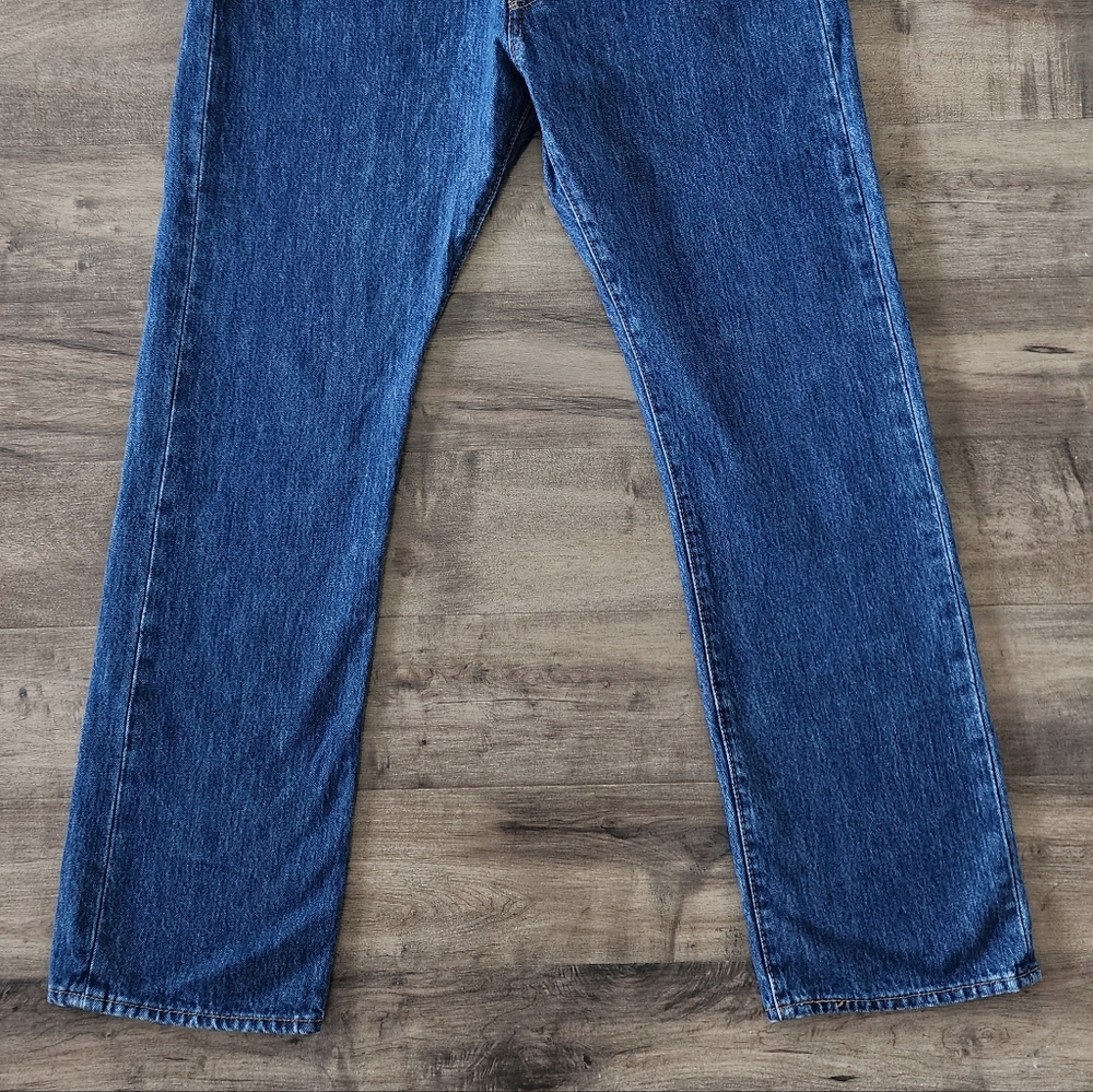 Levi's 501 Original Fit Straight Leg Blue Jeans Men's Size 36 - Picture 5 of 13